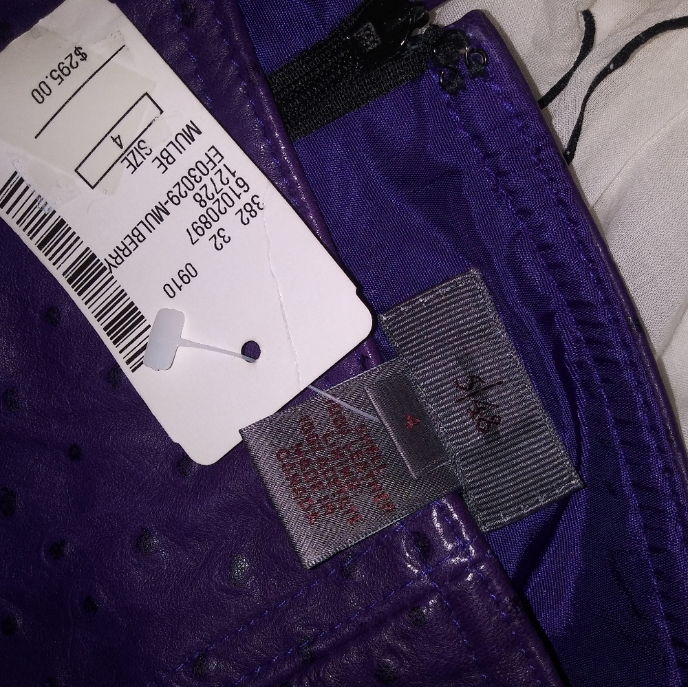 Purple leather pencil Skirt from Saks 5th Ave